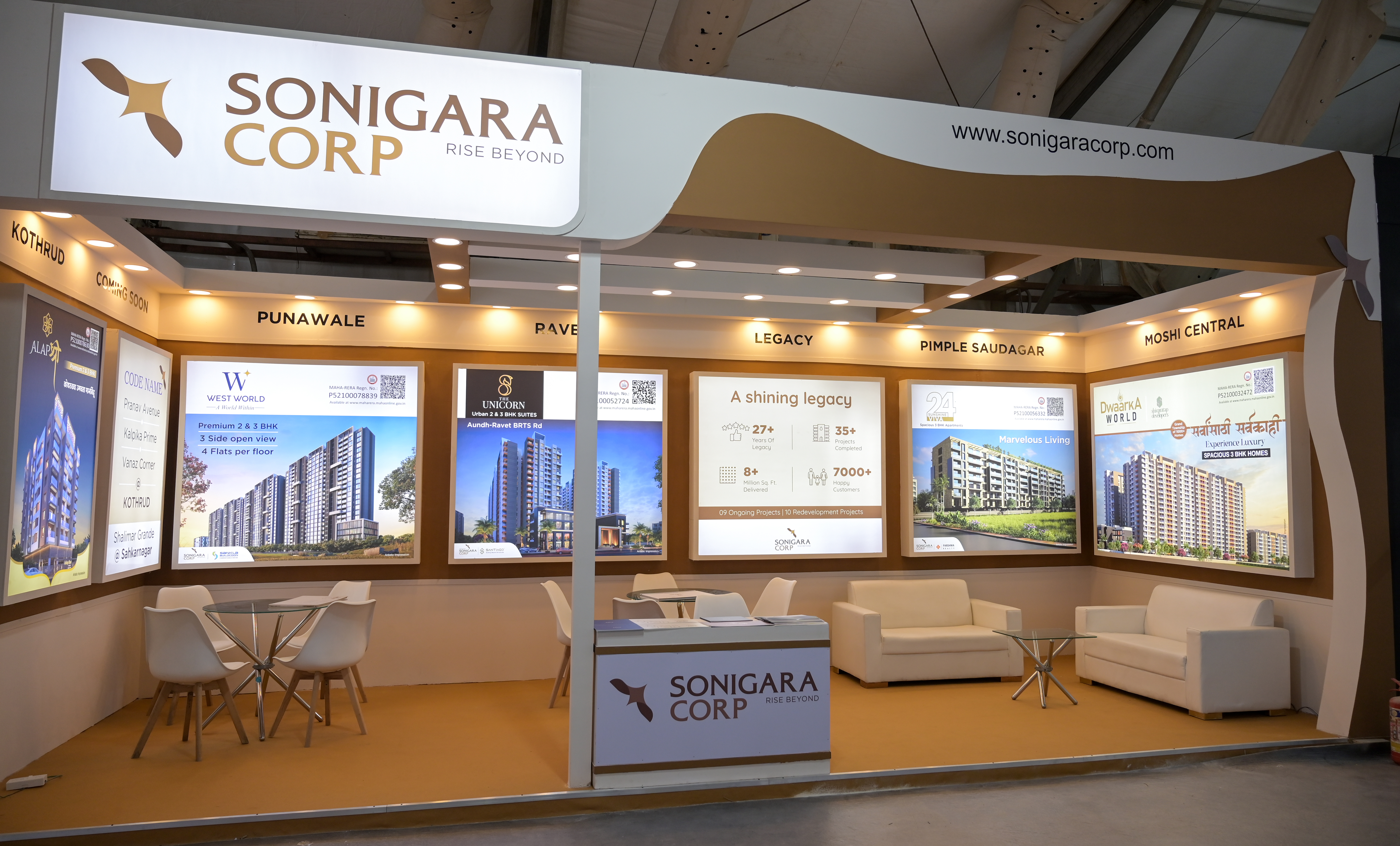 Sonigara - Exhibition stall designed by Koncepts Work, photographed by IRPR Agency